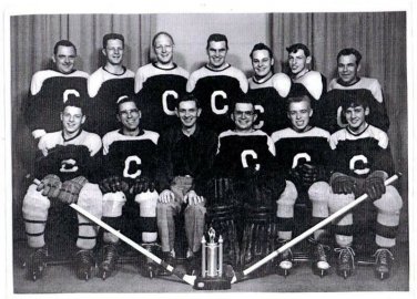 Ontario Hockey Team Black & White Photograph Laminated Vintage Photo