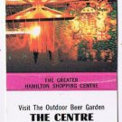 Matchbook Cover Centre Restaurant & Tavern Fountain At Night Hamilton Ontario