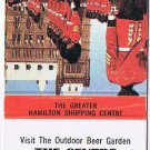 Matchbook Cover Centre Restaurant & Tavern Guards Parliament Hamilton Ontario