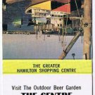 Matchbook Cover The Centre Restaurant & Tavern Boats At Dock Hamilton Ontario