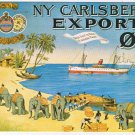 Postcard NY Carlsberg Export Ol Elephants Loading Boats Good Old Days