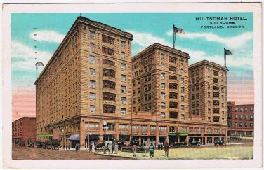 Postcard Multnomah Hotel Portland Oregon