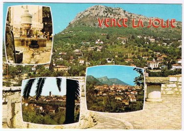 France Postcard Cote d'Azur Vence La Jolie Multi
