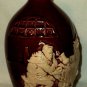German Brown Jug Pouring Lip Handle Drinking Scene Cork 2043  1.8 Liters 9 1/2"