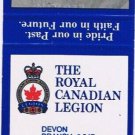 Ontario Matchbook Cover Devon Royal Canadian Legion Branch 247 Soldiers At Tent