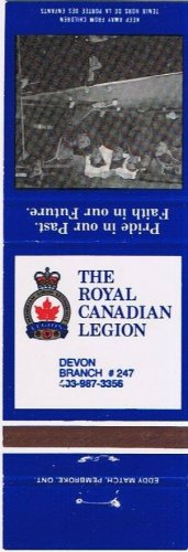 Ontario Matchbook Cover Devon Royal Canadian Legion Branch 247 Pool