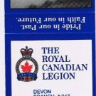 Ontario Matchbook Cover Devon Royal Canadian Legion Branch 247 Bullhorn