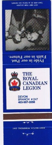 Ontario Matchbook Cover Devon Royal Canadian Legion Branch 247 Bullhorn