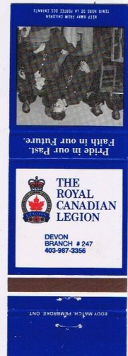Ontario Matchbook Cover Devon Royal Canadian Legion Branch 247 Couple Talking