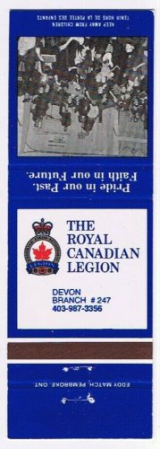Ontario Matchbook Cover Devon Royal Canadian Legion Branch 247 Dancing