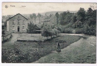 France WW2 Postcard Aisne School Aisne River