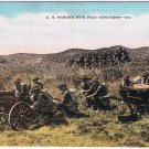 Postcard WWII U S Marines With Pack Howitzers