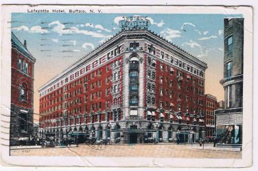 New York Postcard Buffalo Lafayette Hotel 1918