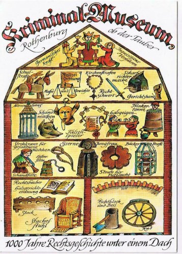 Germany Postcard Bavaria Medieval Crime Museum Mittelalterliches Kriminalmuseum