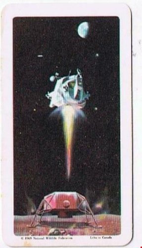 Brooke Bond Red Rose Tea Card #26 Blast Off From The Moon The Space Age