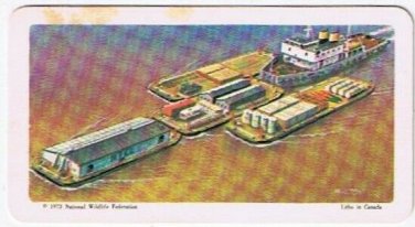 Brooke Bond Red Rose Tea Card #16 Mackenzie River Barges The Arctic