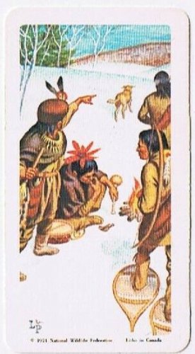 Brooke Bond Red Rose Tea Card #2 Algonquin Shaman Indians Of Canada