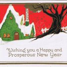 Postcard Embossed Birthday Greetings Doves Violets
