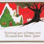 Postcard Embossed Birthday Greetings Doves Violets