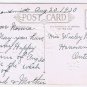 Greeting Postcard Embossed A Birthday Wish Red Flowers Country Scene