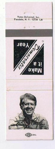 Matchbook Cover Jimmy Carter Make It A Democrat Year