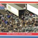 Enduring Freedom Picture Card #8 Relief Volunteers At Giants Stadium Topps 2001