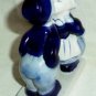 Vintage Hand Painted Delft Blue Holland Kissing Couple Boy Girl Figurine # 755