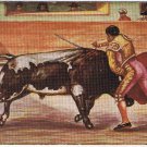 Mexico Postcard Bullfight Artist Signed Salvador Carreno