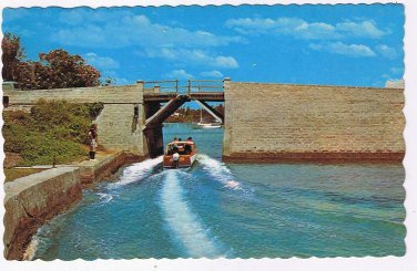 Bermuda Postcard Sandy's Parish Somerset Bridge Smallest Drawbridge In The World