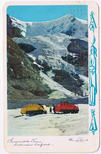 British Columbia BC Postcard Snowmobile Tour Columbia Icefield Mt Andromeda