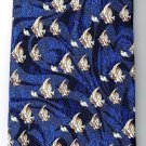 Montebello Necktie Goldfish On Blue Hand Made In Italy