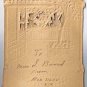 Vintage 3-D Fold Out Germany Valentines Day Card Boy Nailing Heart To Door