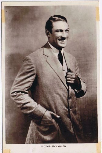 Celebrity Postcard RPPC Victor McLaglen Original 1930s UK Long Acre