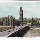 Postcard London Westminster Bridge Big Ben Houses Of Parliament