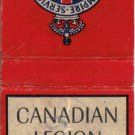 Canadian Legion Matchbook Cover Caledonia British Empire Service League Br 154