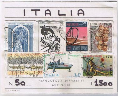 Stamps Italy 5 Used Stamps