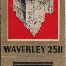 CPR Matchbook Cover Royal York Hotel Excise Paid Waverley