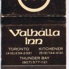 Advertising Matchbook Cover Valhalla Inn Toronto Kitchener Thunder Bay