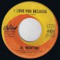 Al Martino Merry Go Round 45 rpm I Love You Because