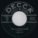 Brenda Lee The Waiting Game 45 rpm Think Canadian Pressing