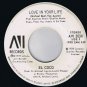 El Coco Dancing In Paradise  45 rpm Love In Your Life Canadian Pressing