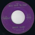 Jeanne Black He'll Have To Stay 45 rpm Under Your Spell Again Canadian Pressing