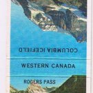 Matchbook Cover Western Canada Rogers Pass Columbia Icefield