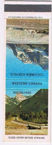 Matchbook Cover Western Canada Rogers Pass Columbia Icefield