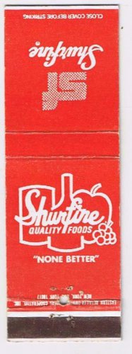 Matchbox Cover Shurfine Quality Foods