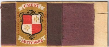 Matchbox Cover Crest Safety Matches Made In Poland