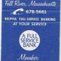 Matchbook Cover BMC Durfee Trust Company Fall River Massachusetts 235 Main 5661