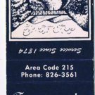 Matchbook Cover Towamensing Mutual Insurance Company Aquashicola PA
