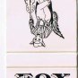Matchbook Cover The Fox & Fiddle Mississauga Ontario