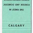 Matchbook Cover Towne Cinema Calgary Alberta Mint Green